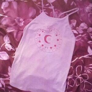 NOBO celestial moon star sun tank top grey size L